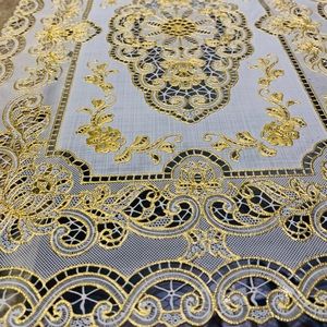 Vintage Victorian gold embroidered placemat